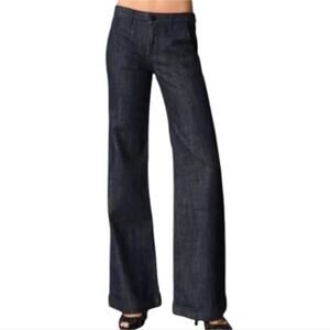 EXPRESS Design Studio Corresponder Dark Wash Wide Leg Trouser Jeans Size 2